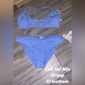 Sky blue bikini set
